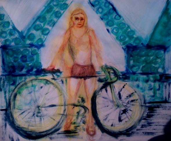 Cycliste reprenant ses esprits