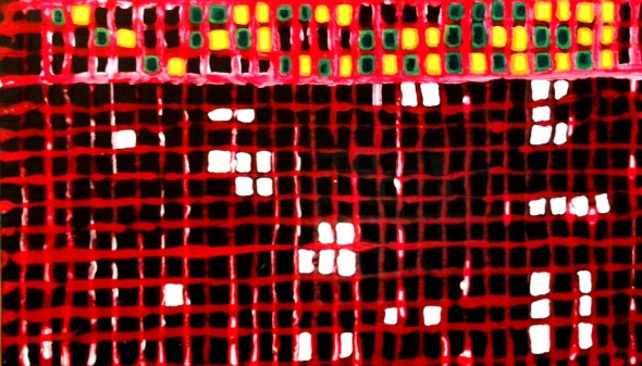 André Clouâtre, Contraint, Acrylique sur plywood 3/4'', 23 x 53 cm (13'' x 21''), 2013