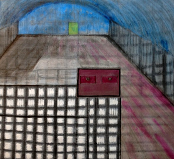 André Clouâtre, Maison d'Élysée, Acrylique sur toile, 36'' x 36'', 2013