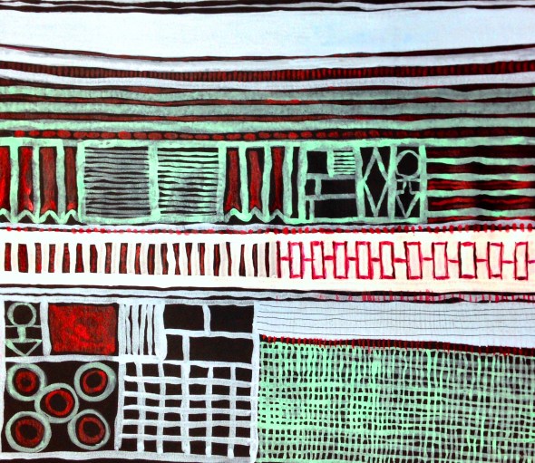 André Clouâtre, Lundi pm, Acrylique sur toile, 36'' x 36'', 2013