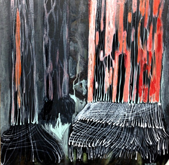 André Clouâtre, Sequoia, Acrylique sur toile, 69 x 69 cm ( 27'' x 27''), 2013