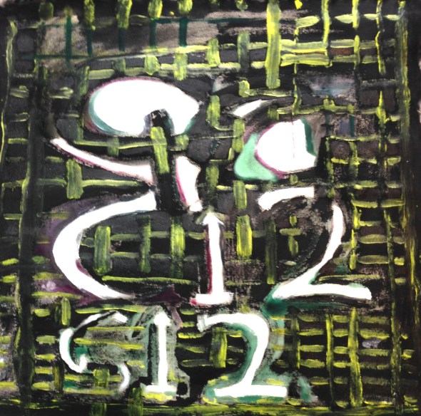 André Clouâtre, Carbone, Acrylique sur toile, 36'' x 36'', 2013