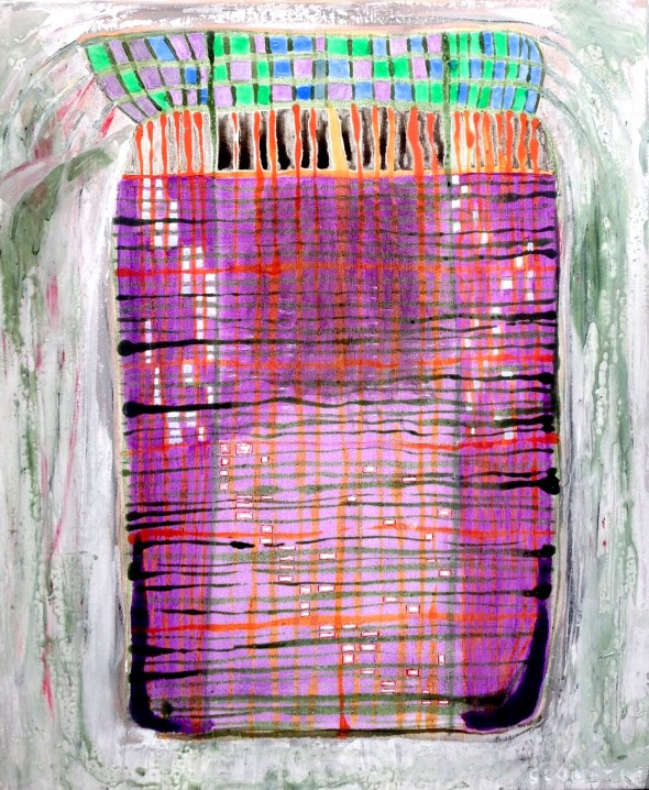 André Clouâtre, Mauve, Acrylique sur toile, 96 x 90 cm (36'' x 30''), 2014