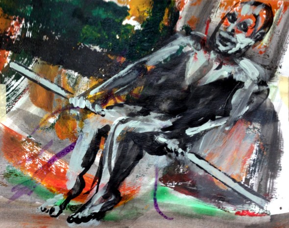 André Clouâtre, Regard du rameur, 7'' x 7'', 2014.