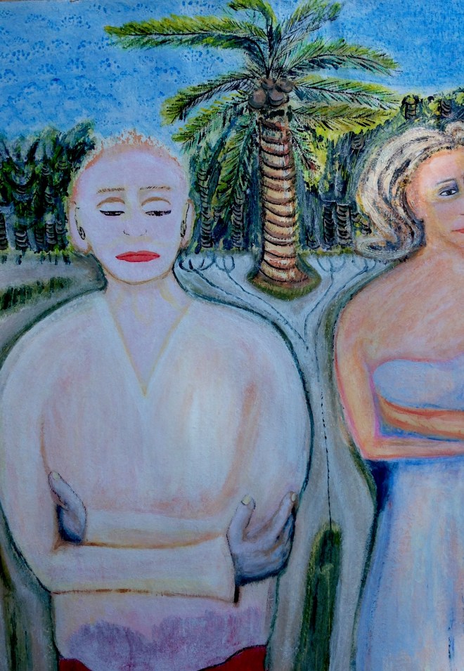 André Clouâtre, Solitude (détail), Acrylique sir carton, 36 x 36'', 2015